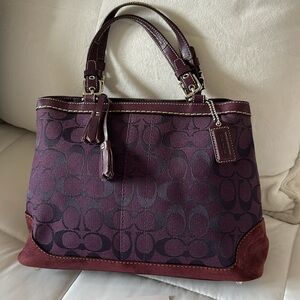 Coach canvas bag in plum (purple)